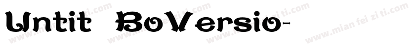 Untit BoVersio字体转换